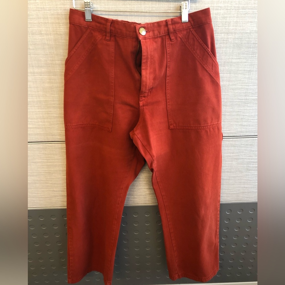 Big Bud Press Rust Red Cropped Work Pant